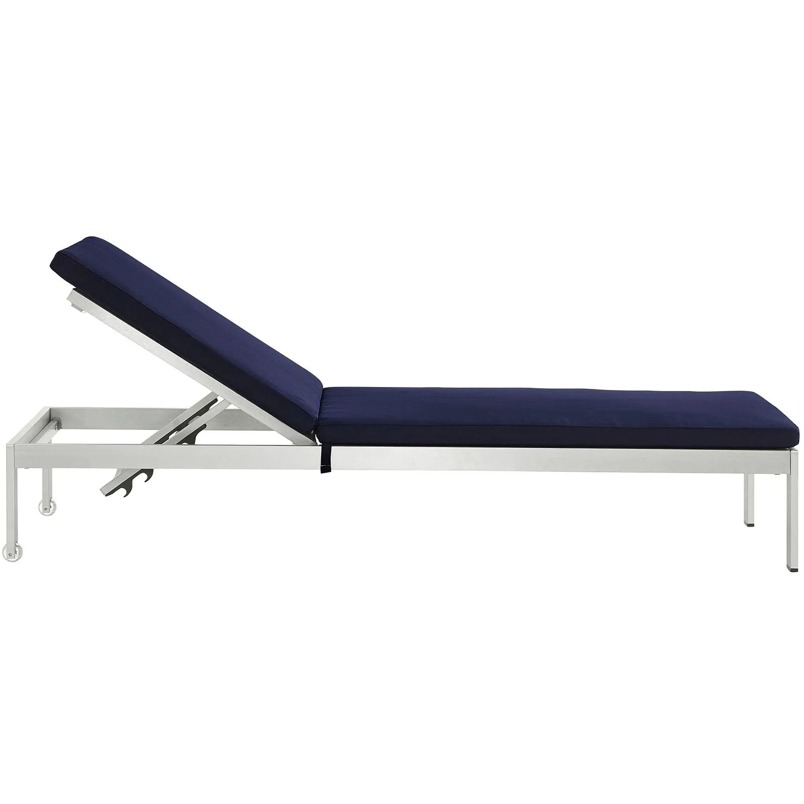 Shore Outdoor Patio Aluminum Chaise with Cushions by Modway
