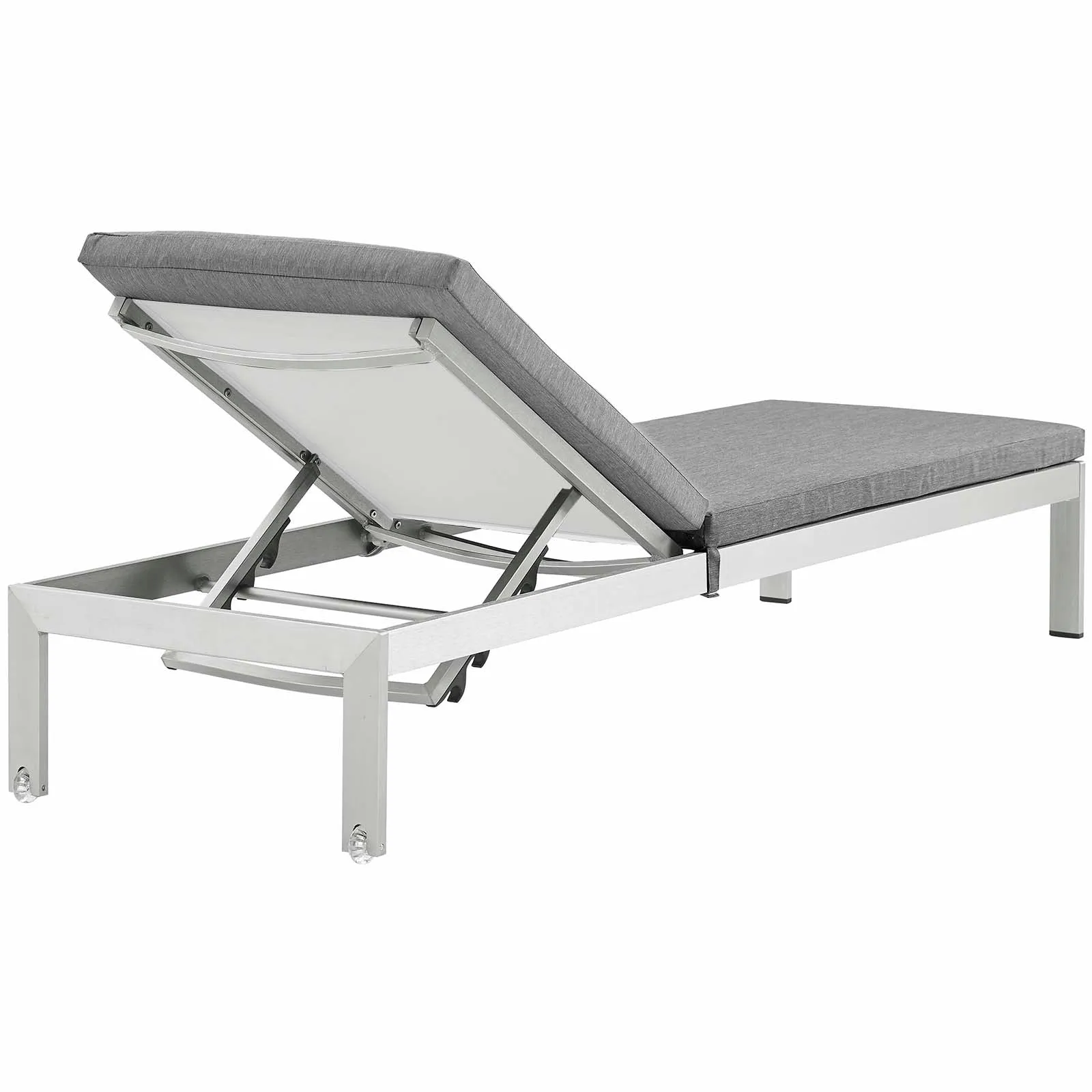 Shore Outdoor Patio  Aluminum Chaise with Cushions