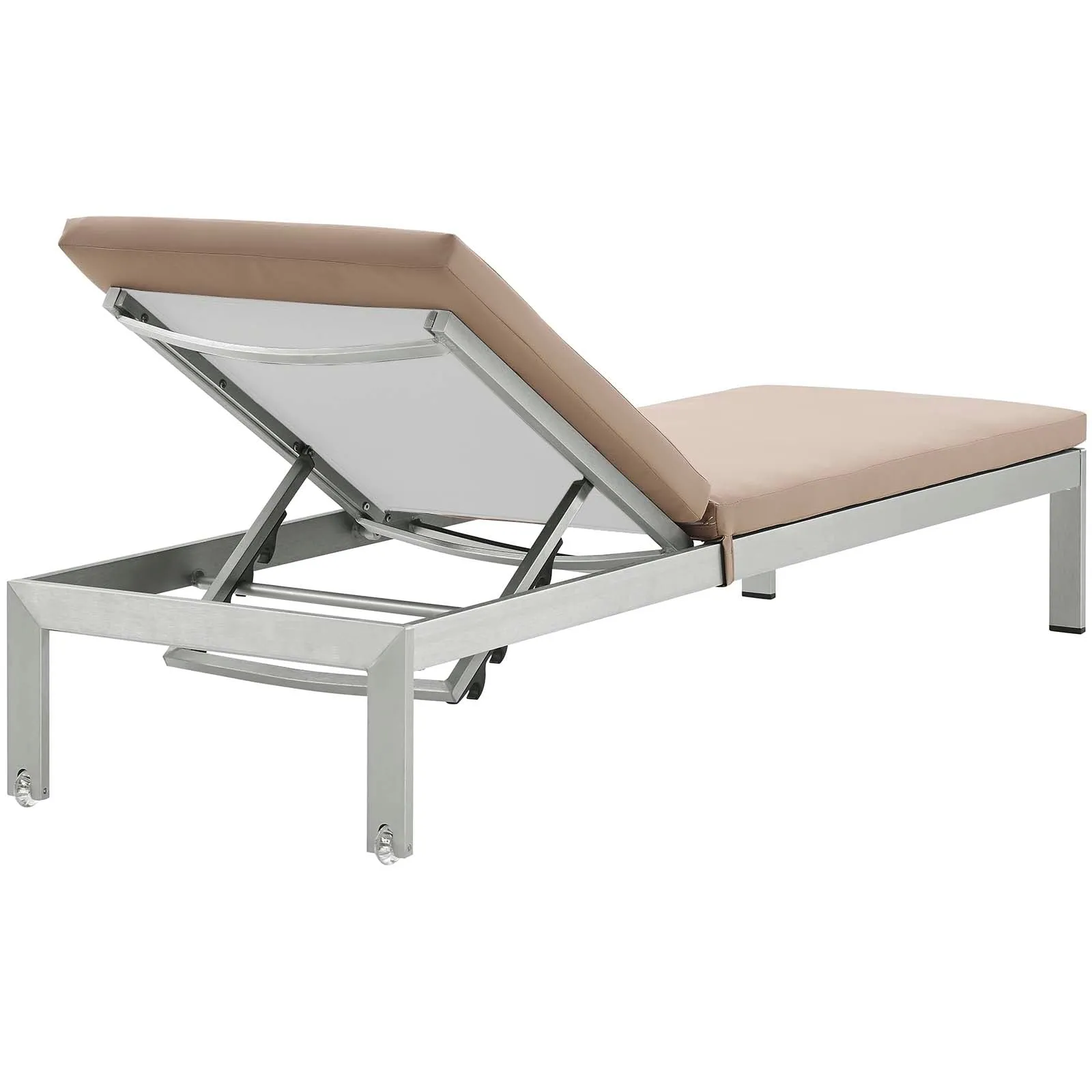 Shore Outdoor Patio  Aluminum Chaise with Cushions