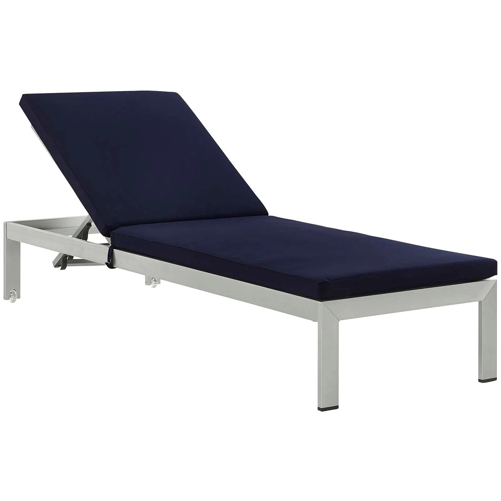 Shore Outdoor Patio  Aluminum Chaise with Cushions