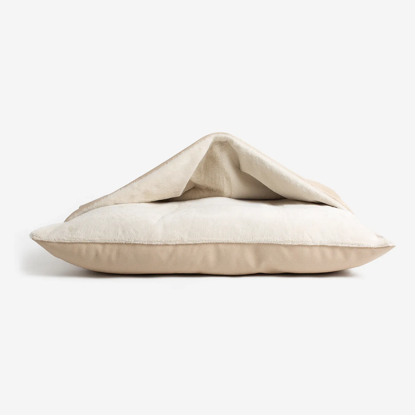 Sleepy Burrows Bed in Sand Rhino Tough Faux Leather by Lords & Labradors