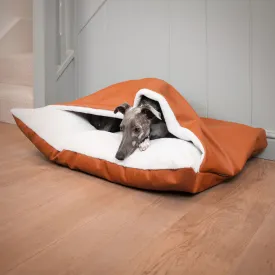 Sleepy Burrows Bed With Removable Cover in Ember Rhino Tough Faux Leather by Lords & Labradors