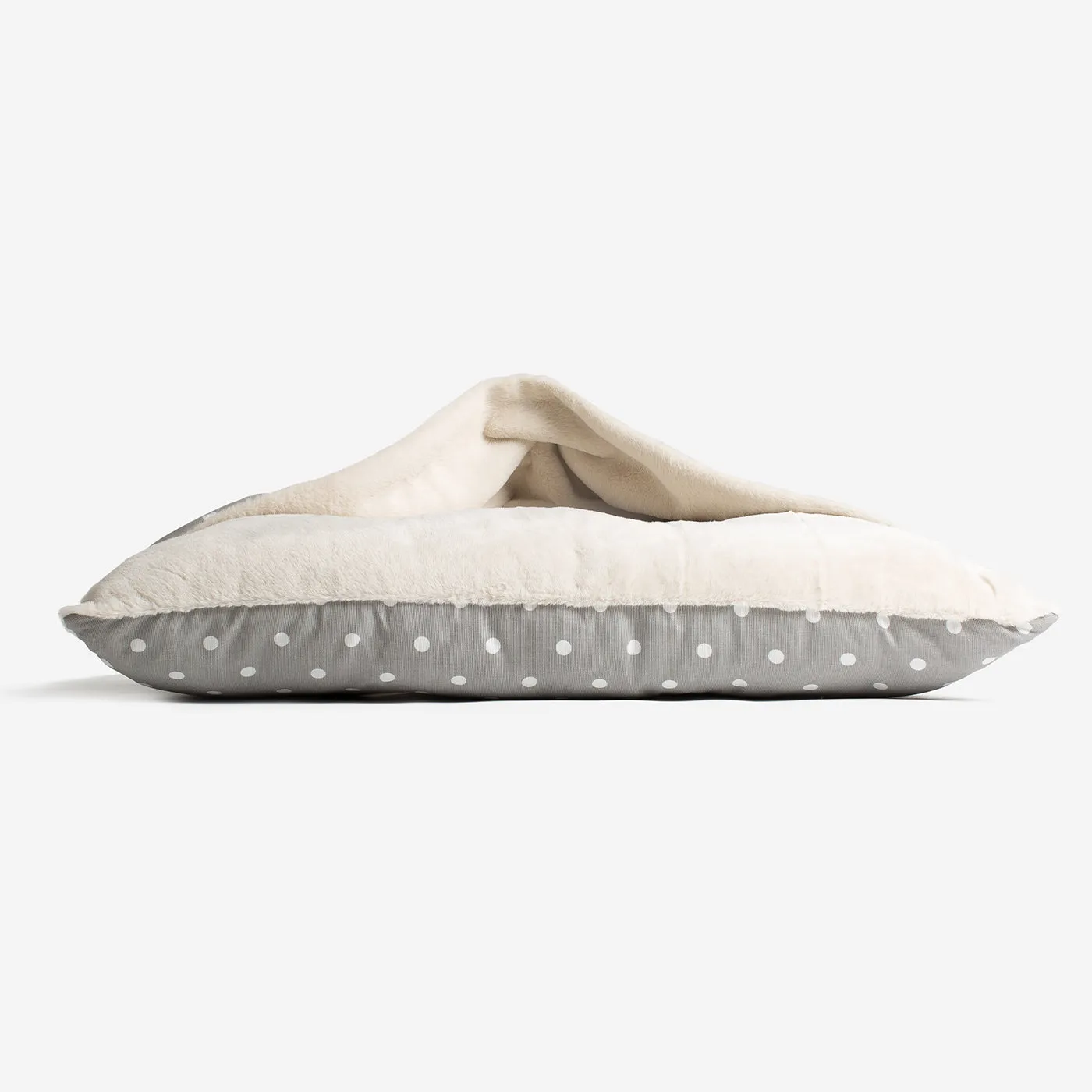 Sleepy Burrows Bed With Removable Cover in Grey Spot by Lords & Labradors