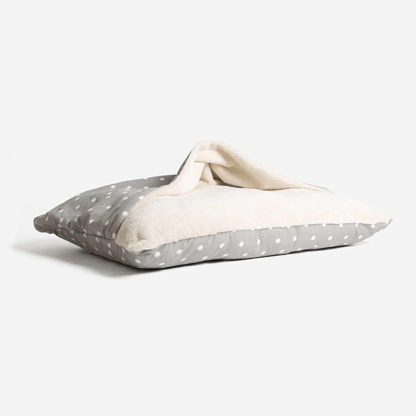 Sleepy Burrows Bed With Removable Cover in Grey Spot by Lords & Labradors