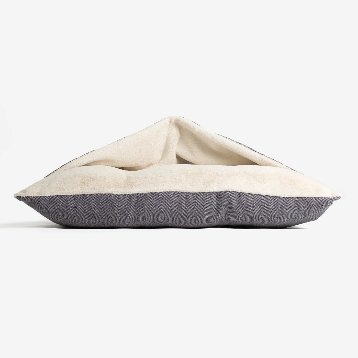Sleepy Burrows Bed With Removable Cover in Oxford Herringbone by Lords & Labradors