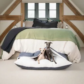 Sleepy Burrows Bed With Removable Cover in Oxford Herringbone by Lords & Labradors