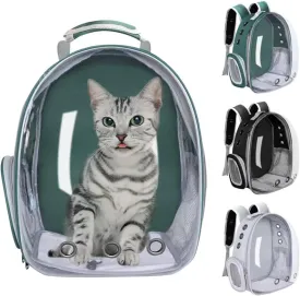 SmartPaw CO Backpack Pet Carriers,Large Space Bubble Pet Backpack for Small Medium Dogs and Cats, Traveler Bubble Backpack Pet Carriers for Cats and Dogs for Hiking, Travel, Airline Approved (Green)