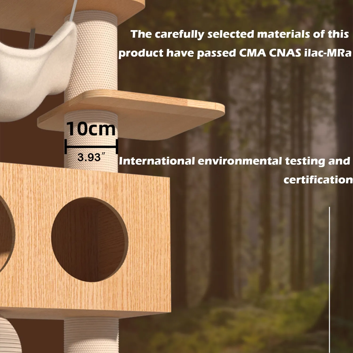 Super Large Luxury Multi-layer Solid Wood Cat Climbing Frame Stable Cat Tree