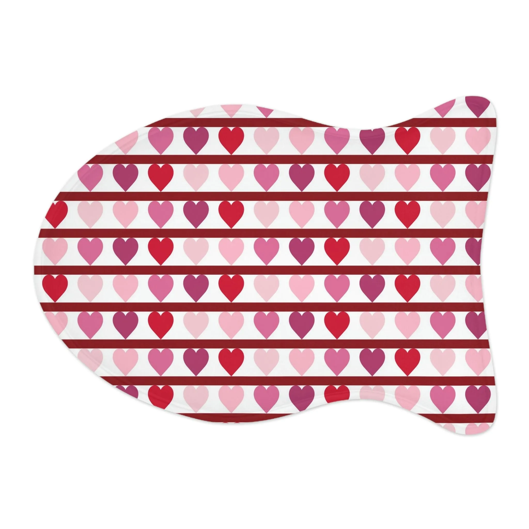 Sweet Heart Pattern Pet Feeding Mat Fish Shape Dog/Cat Food Placemat