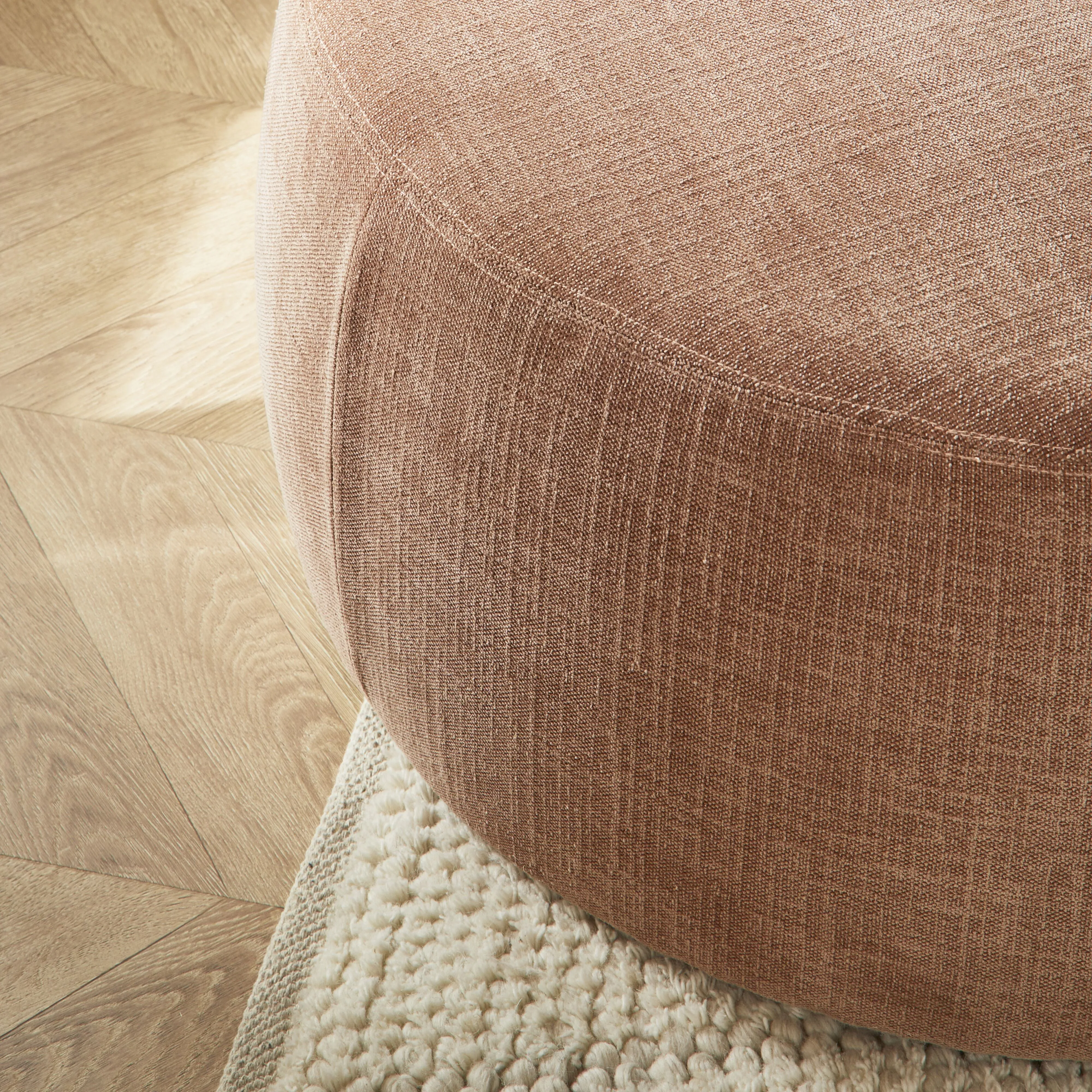 Tango Round Ottoman Large Solace Dusty Pink