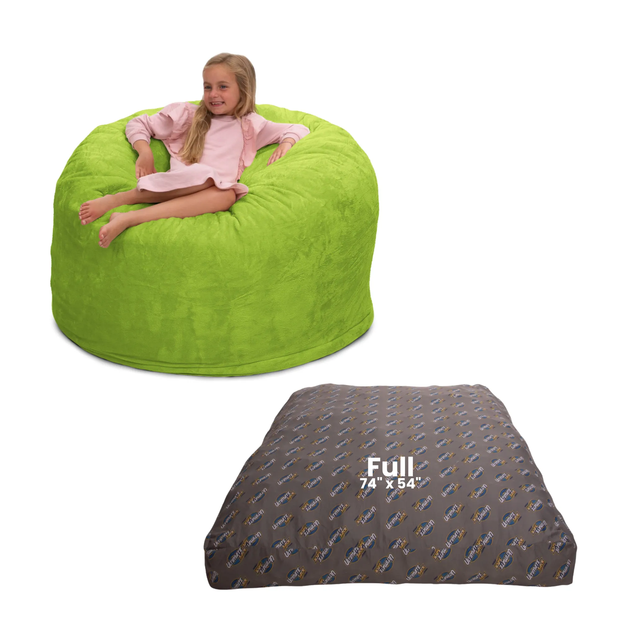 Ultimate Sack 4000: Convertible Bean Bag Full Sized Cozy Sleeper