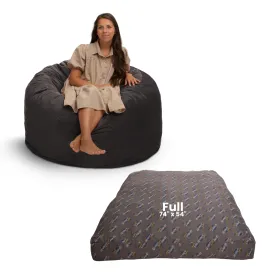Ultimate Sack 4000: Convertible Bean Bag Full Sized Cozy Sleeper