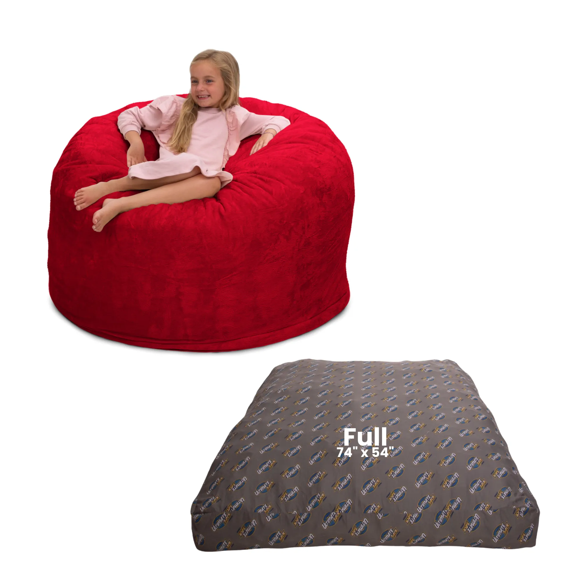 Ultimate Sack 4000: Convertible Bean Bag Full Sized Cozy Sleeper