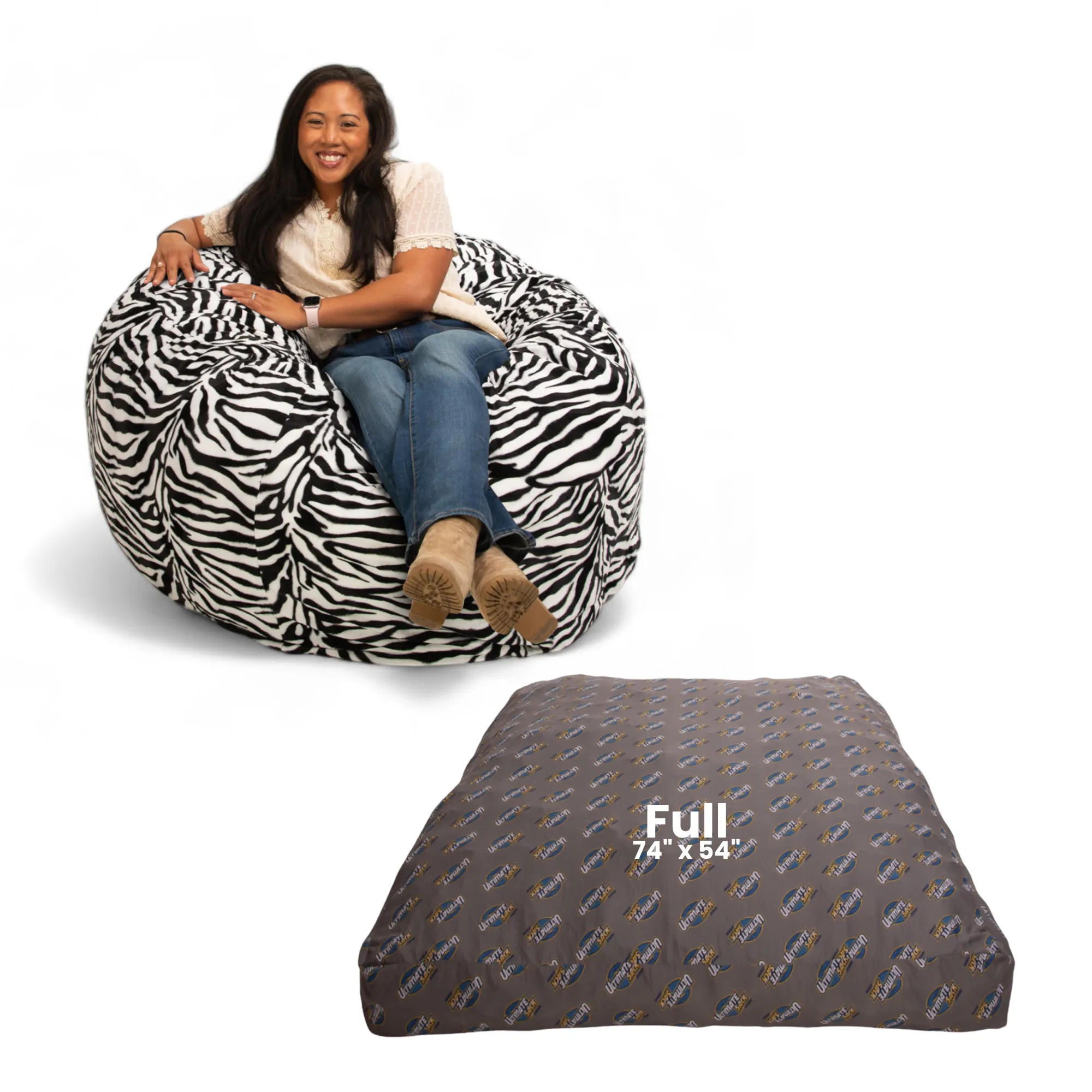 Ultimate Sack 4000: Convertible Bean Bag Full Sized Cozy Sleeper