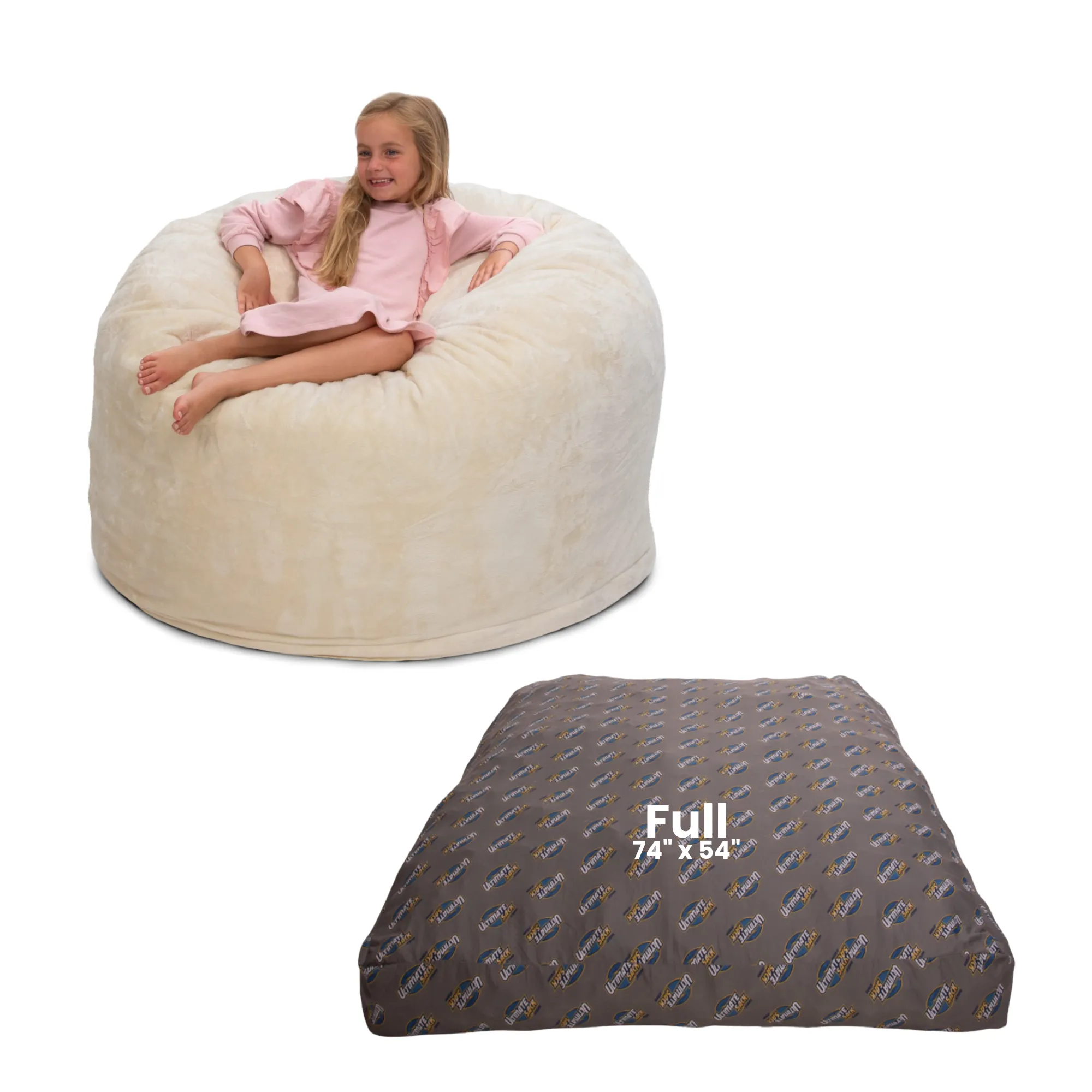 Ultimate Sack 4000: Convertible Bean Bag Full Sized Cozy Sleeper