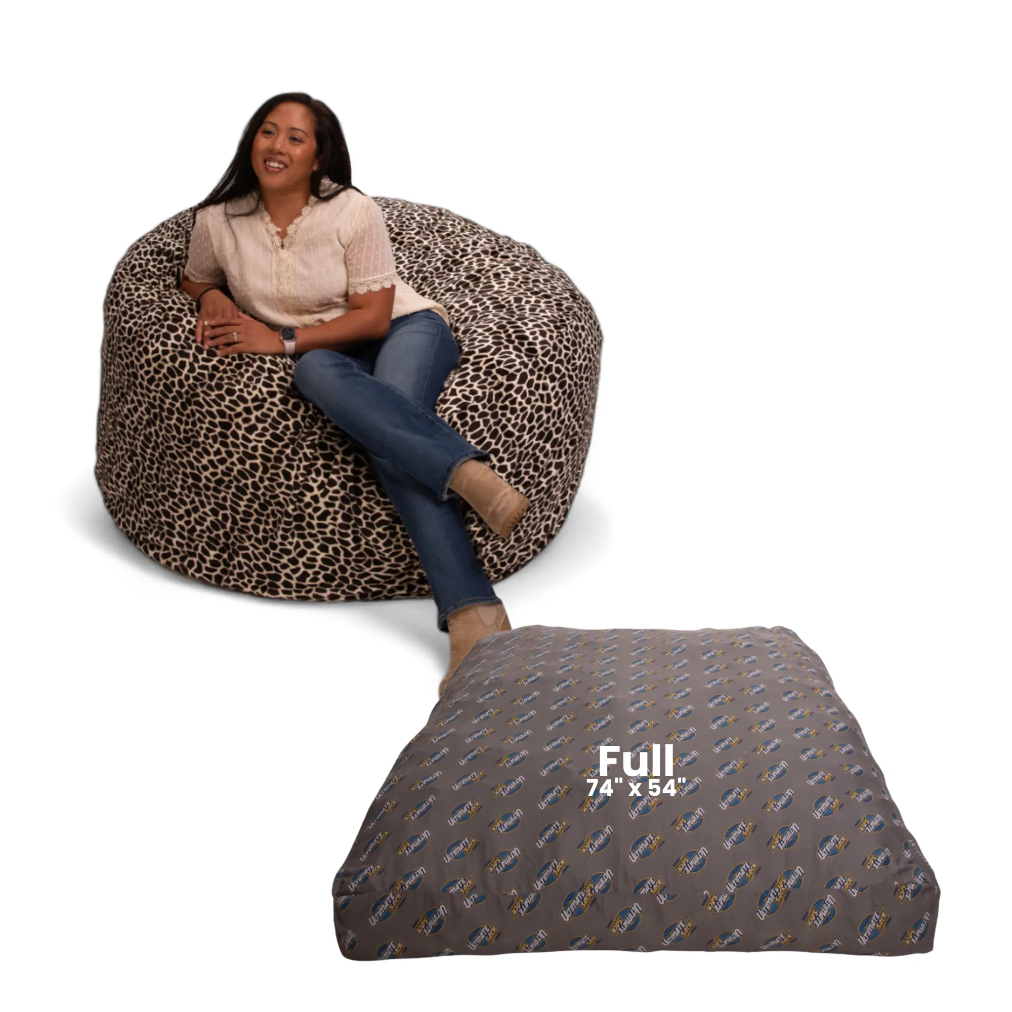 Ultimate Sack 4000: Convertible Bean Bag Full Sized Cozy Sleeper