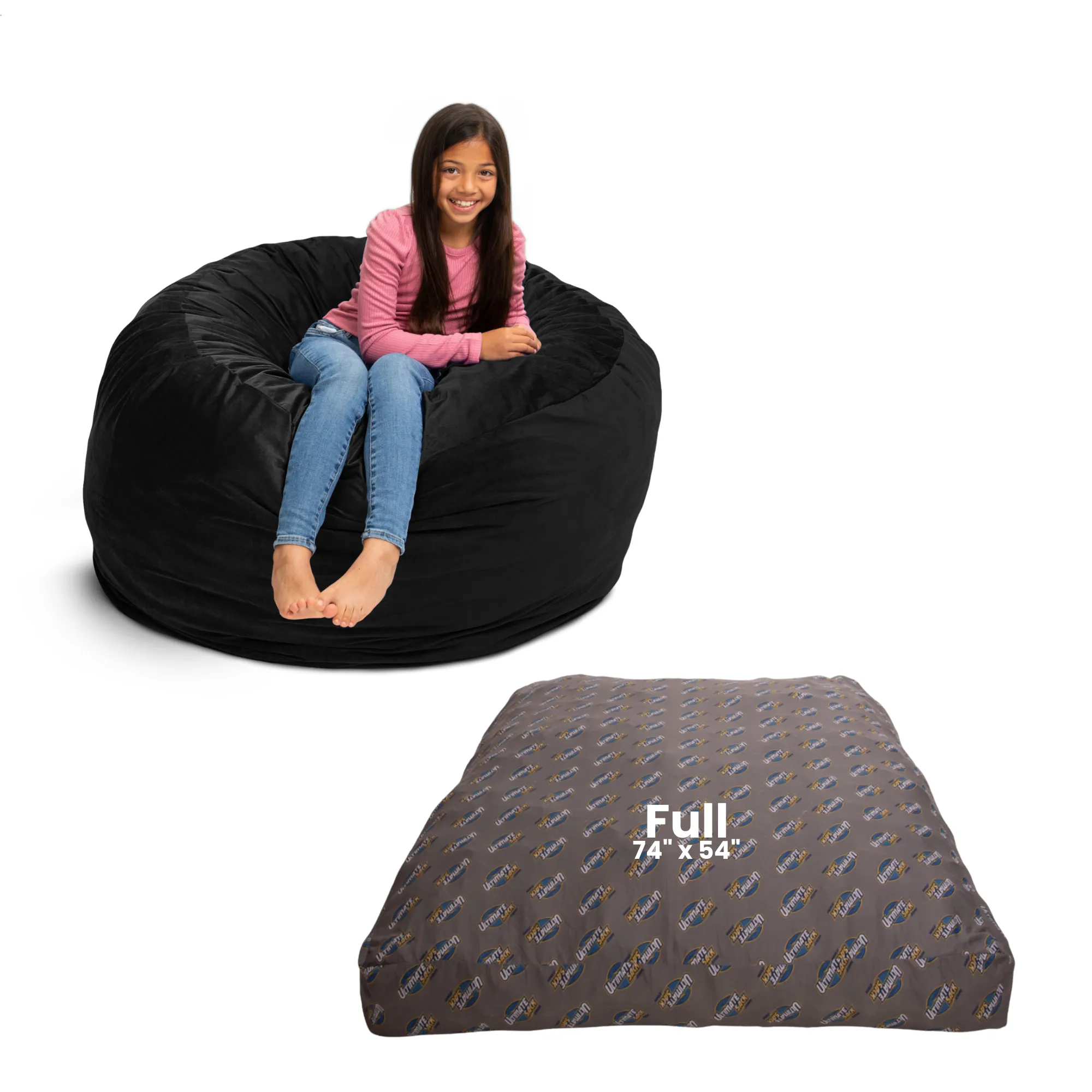 Ultimate Sack 4000: Convertible Bean Bag Full Sized Cozy Sleeper