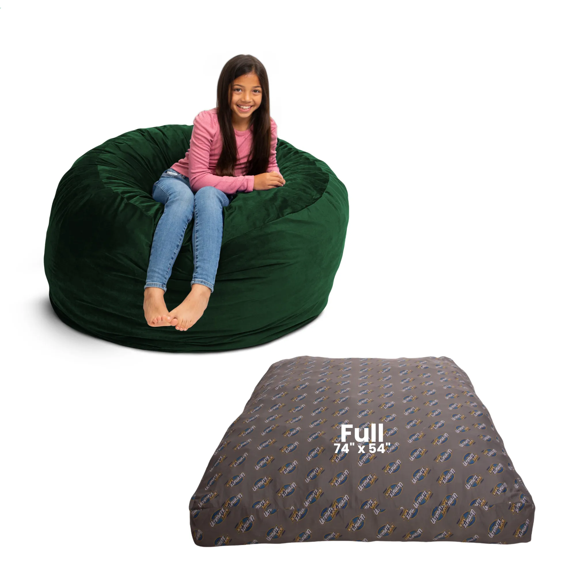 Ultimate Sack 4000: Convertible Bean Bag Full Sized Cozy Sleeper