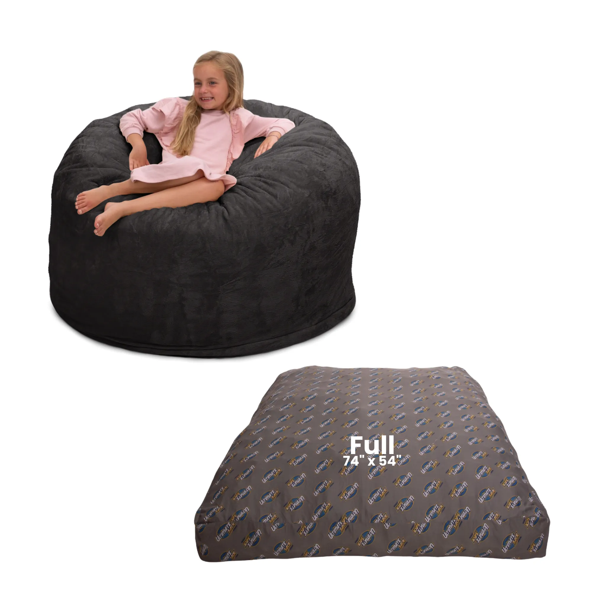 Ultimate Sack 4000: Convertible Bean Bag Full Sized Cozy Sleeper