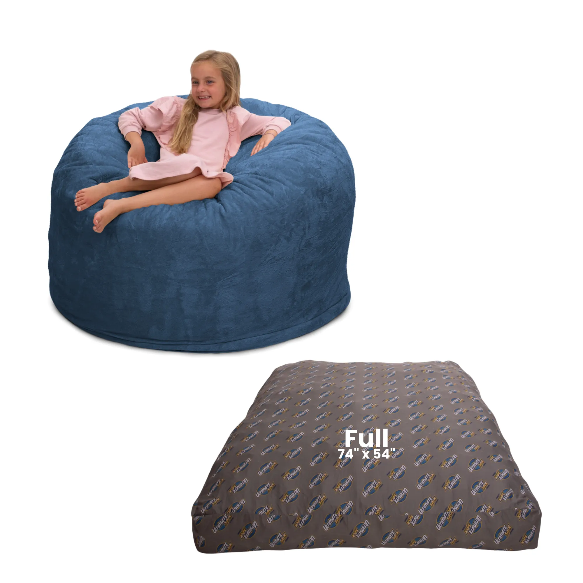 Ultimate Sack 4000: Convertible Bean Bag Full Sized Cozy Sleeper