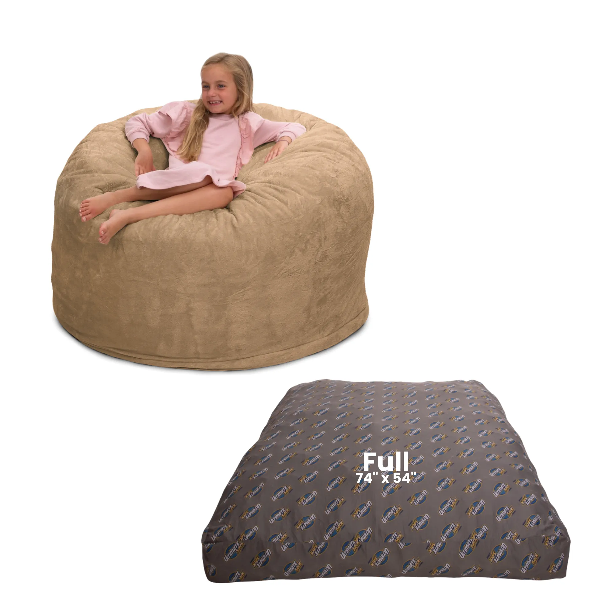 Ultimate Sack 4000: Convertible Bean Bag Full Sized Cozy Sleeper
