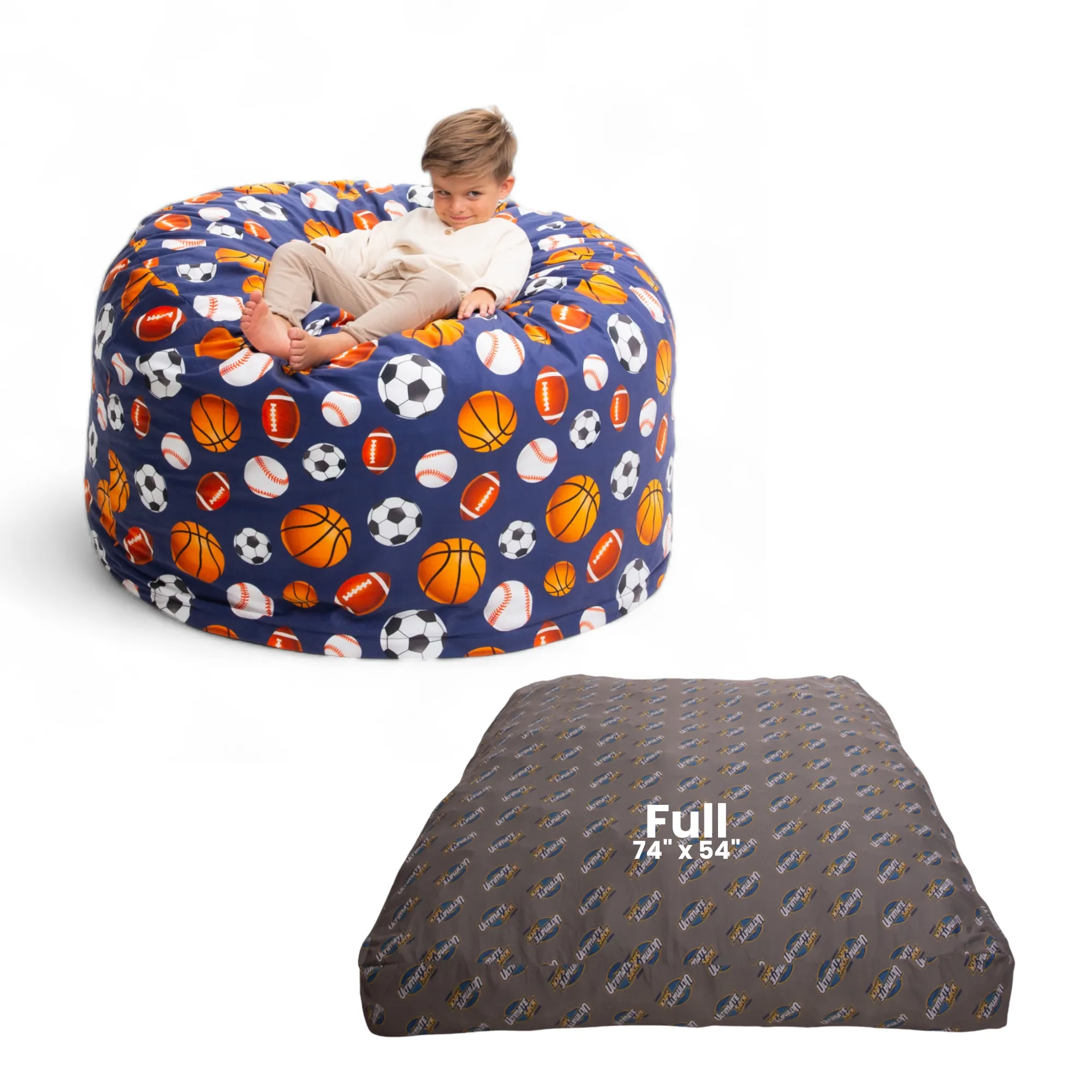 Ultimate Sack 4000: Convertible Bean Bag Full Sized Cozy Sleeper