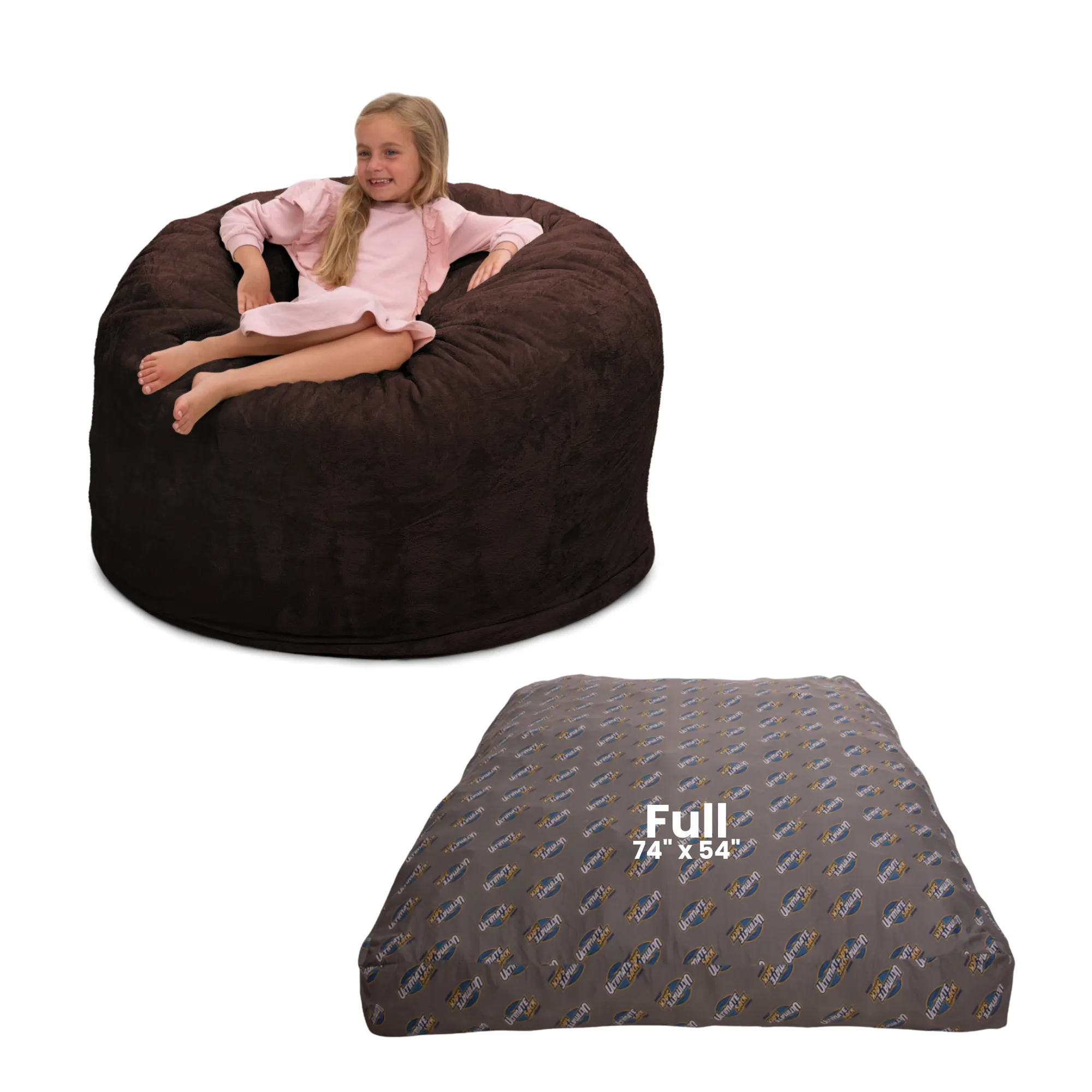 Ultimate Sack 4000: Convertible Bean Bag Full Sized Cozy Sleeper