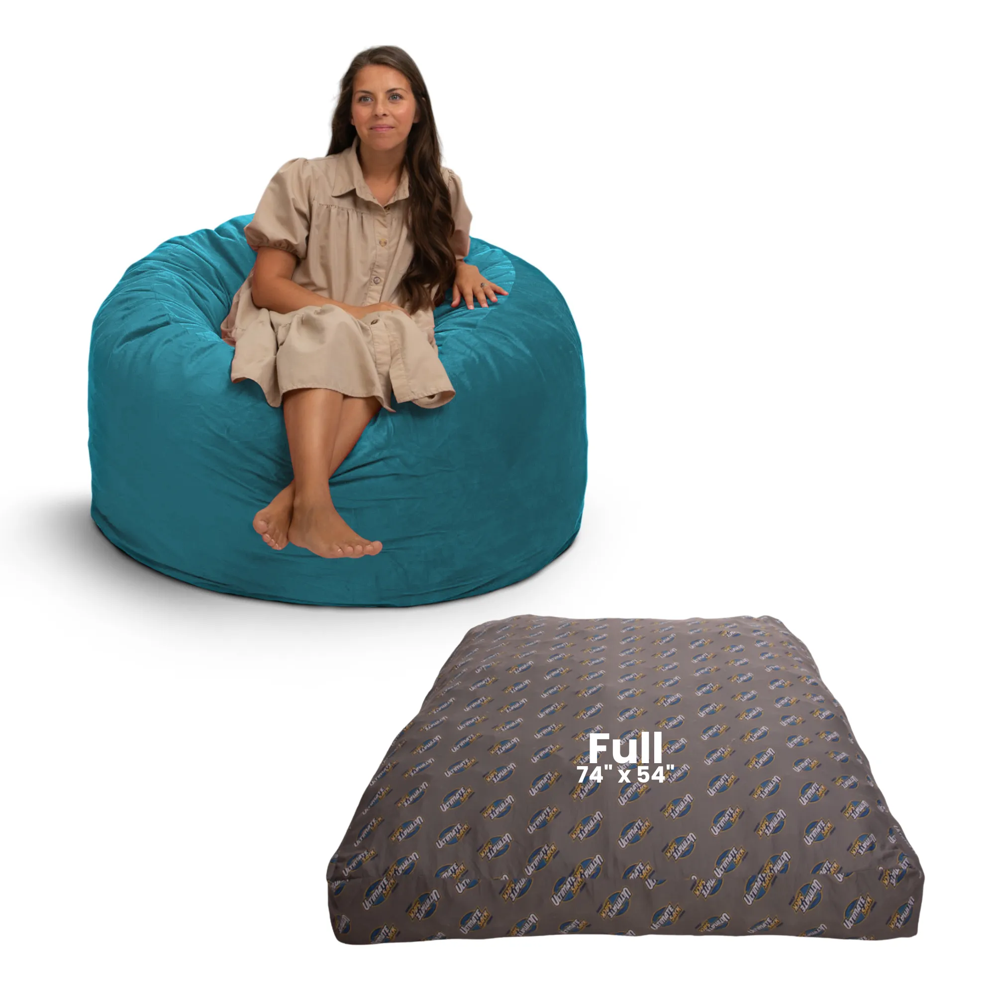 Ultimate Sack 4000: Convertible Bean Bag Full Sized Cozy Sleeper
