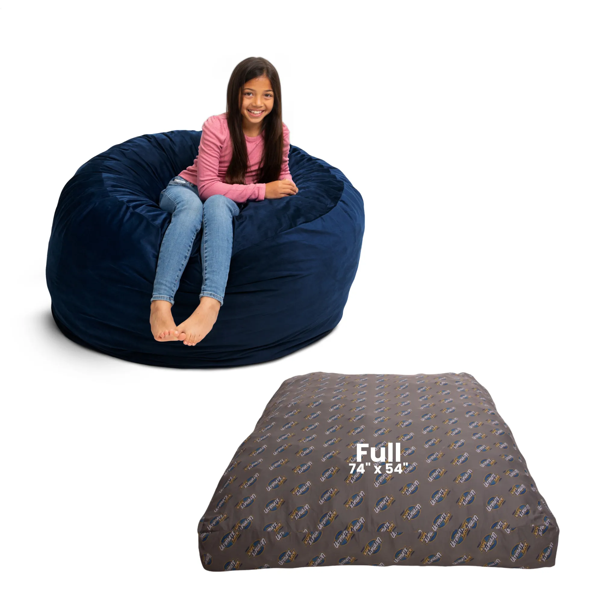 Ultimate Sack 4000: Convertible Bean Bag Full Sized Cozy Sleeper