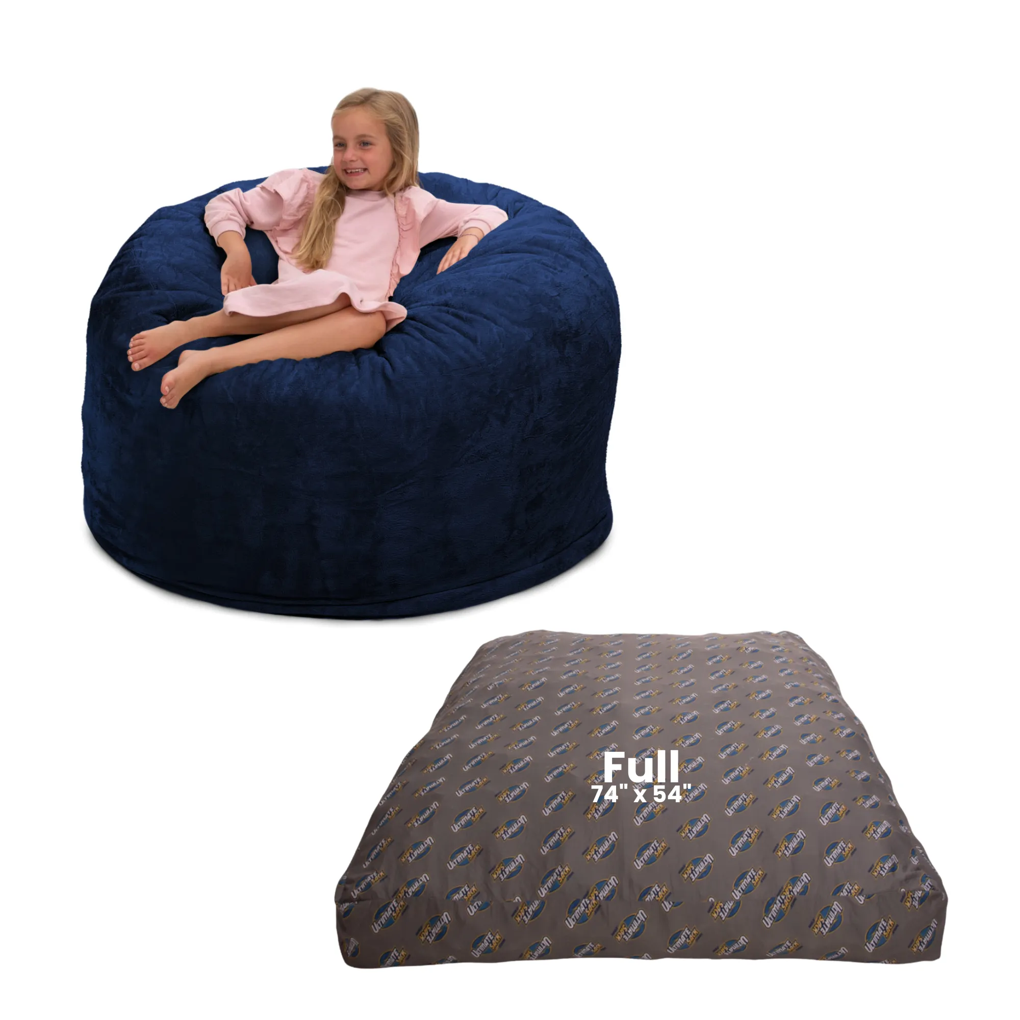 Ultimate Sack 4000: Convertible Bean Bag Full Sized Cozy Sleeper