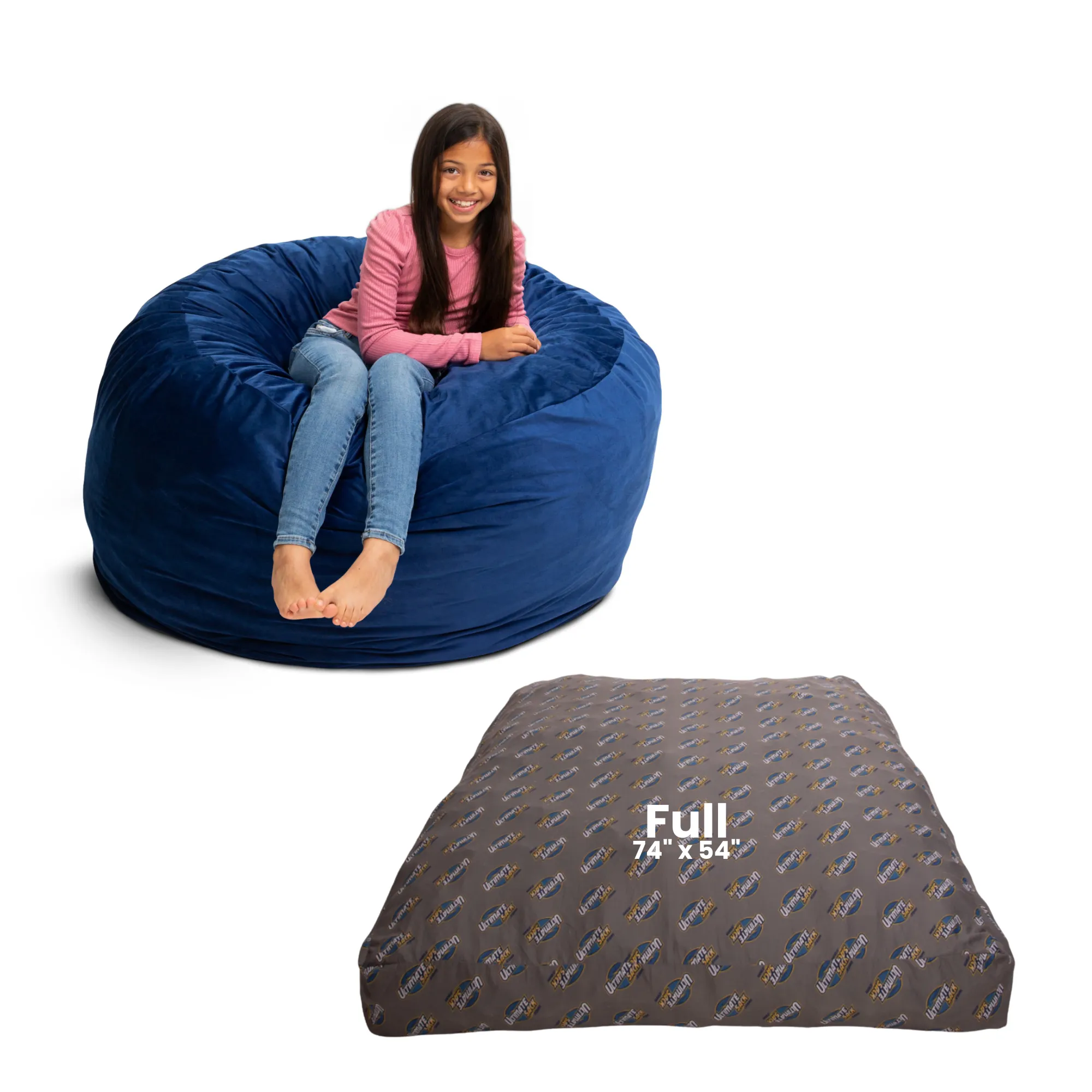 Ultimate Sack 4000: Convertible Bean Bag Full Sized Cozy Sleeper