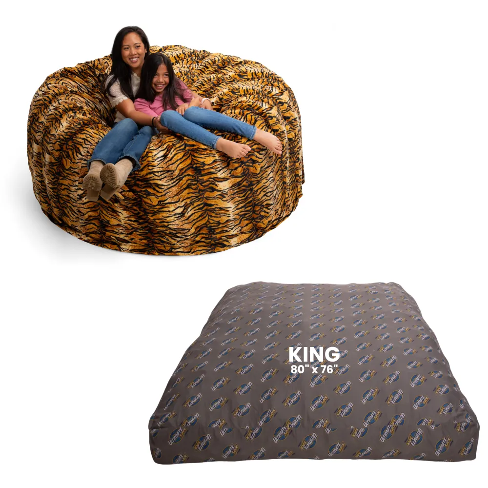 Ultimate Sack 6000: Convertible Bean Bag King Sized Cozy Sleeper