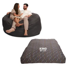 Ultimate Sack 6000: Convertible Bean Bag King Sized Cozy Sleeper