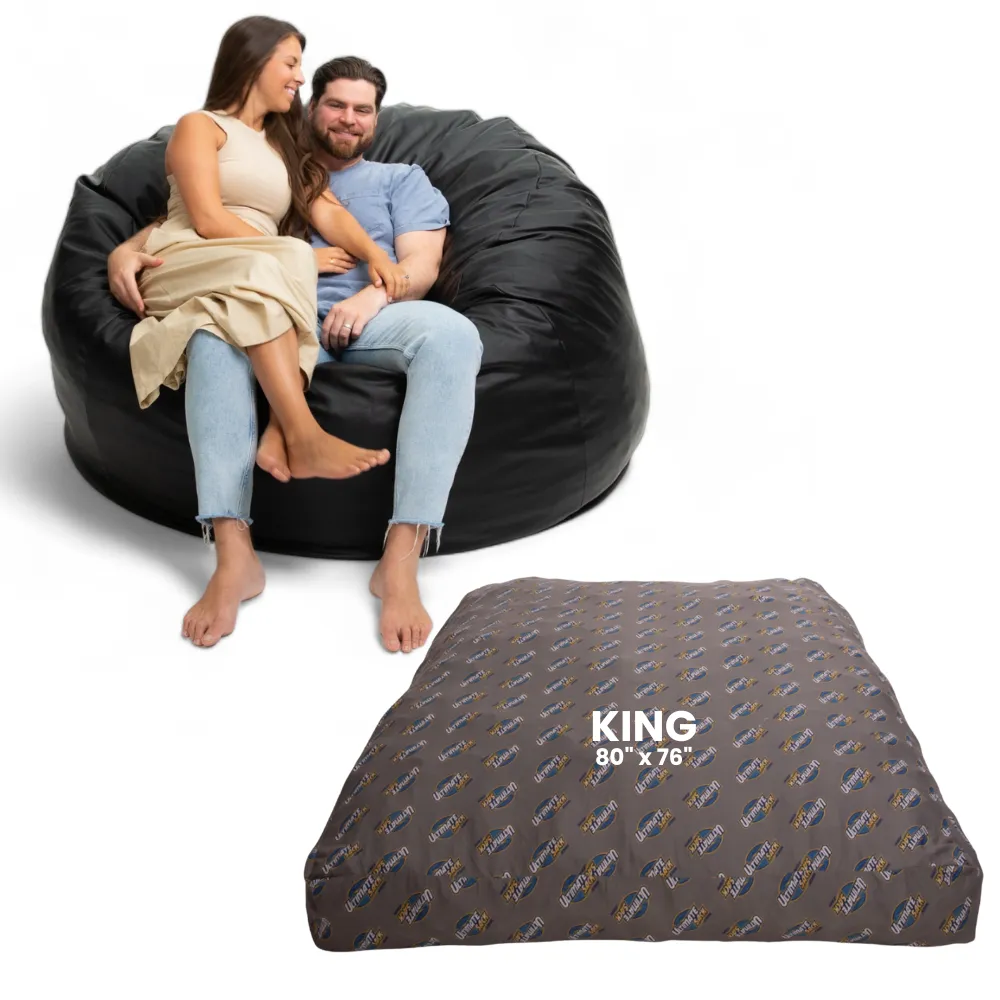 Ultimate Sack 6000: Convertible Bean Bag King Sized Cozy Sleeper