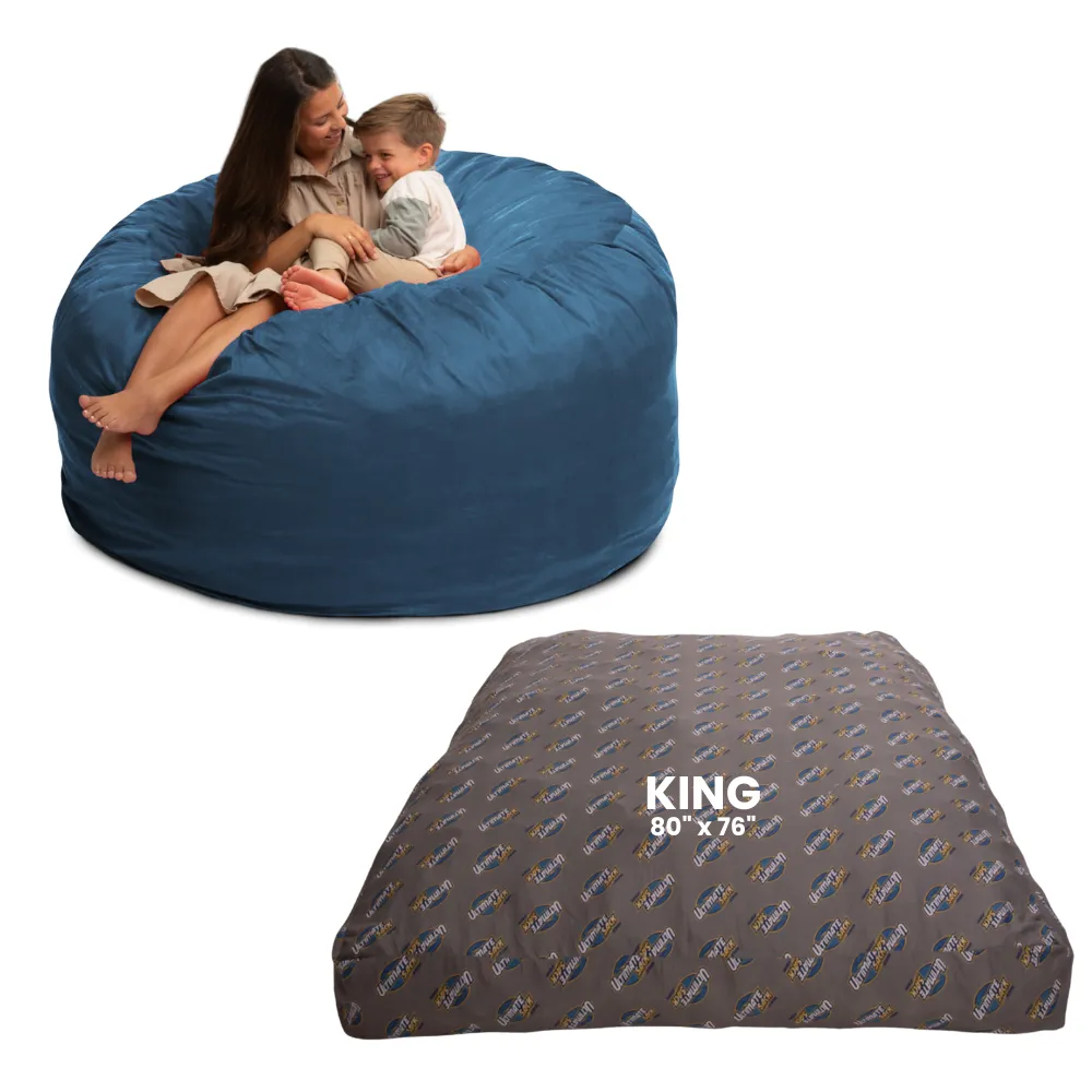 Ultimate Sack 6000: Convertible Bean Bag King Sized Cozy Sleeper
