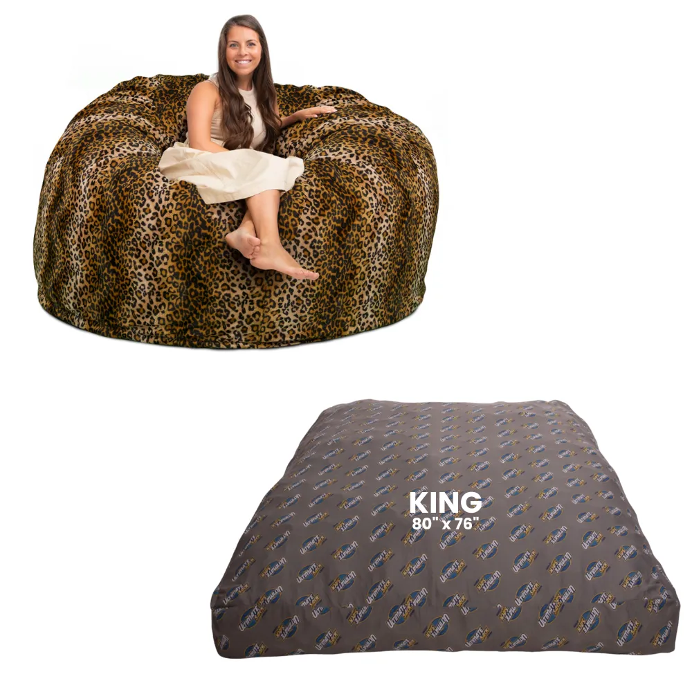Ultimate Sack 6000: Convertible Bean Bag King Sized Cozy Sleeper