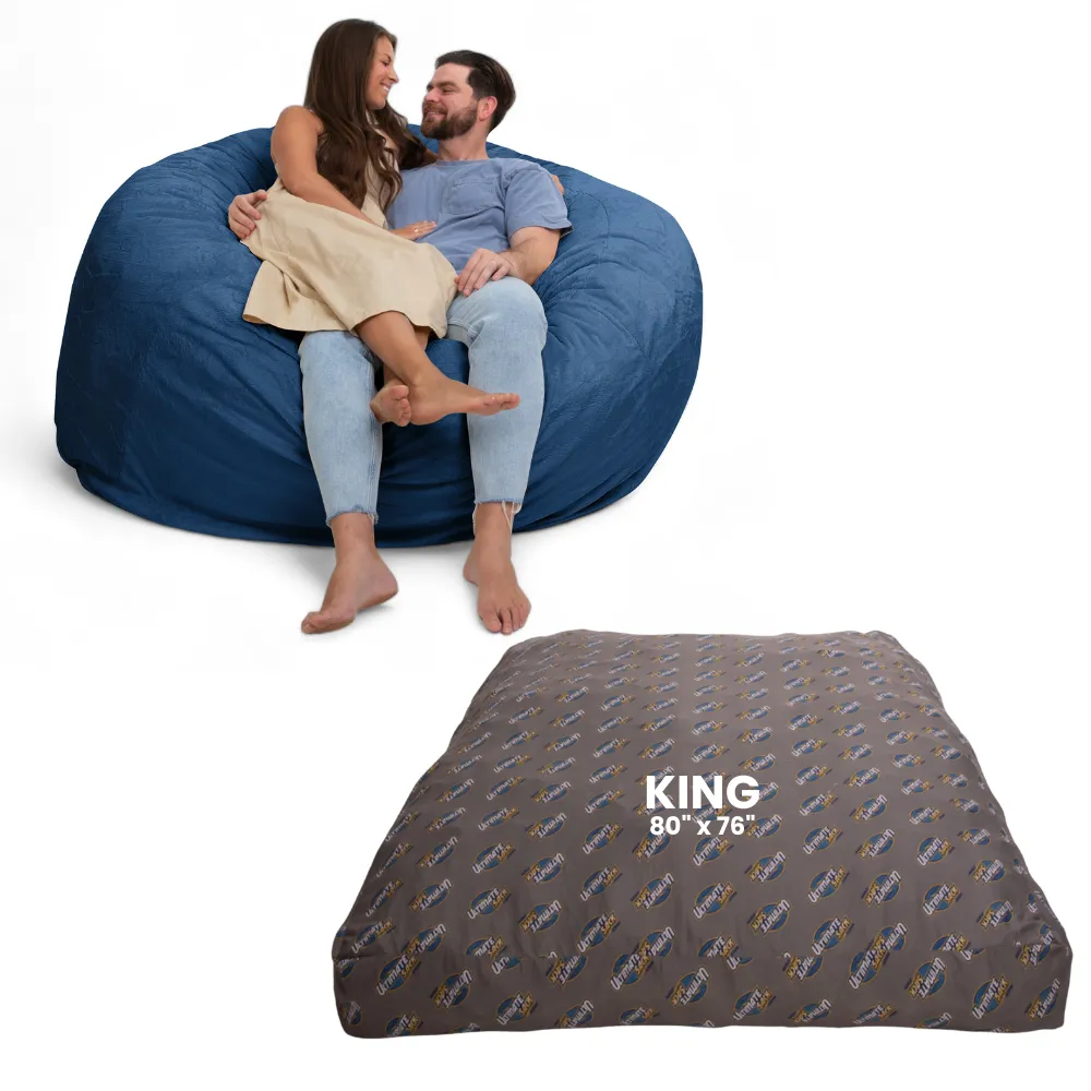 Ultimate Sack 6000: Convertible Bean Bag King Sized Cozy Sleeper