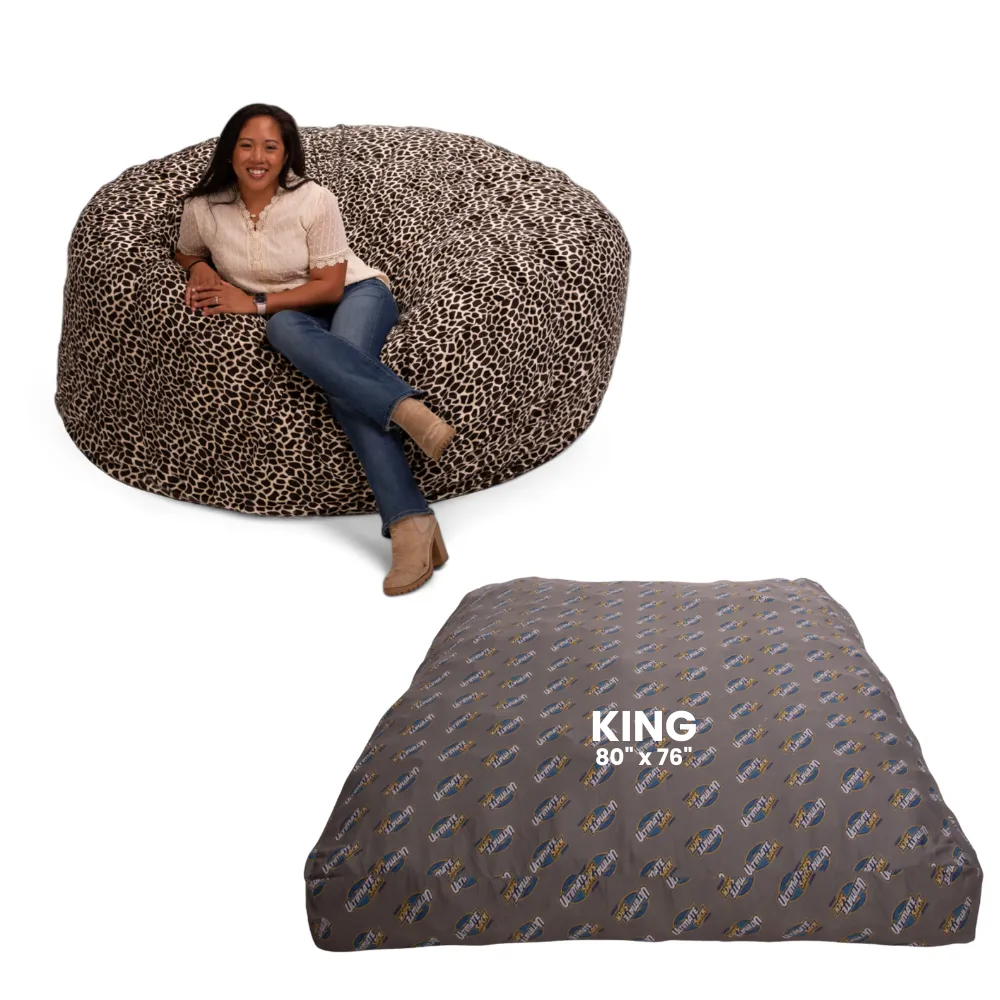 Ultimate Sack 6000: Convertible Bean Bag King Sized Cozy Sleeper