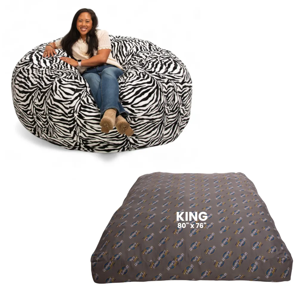 Ultimate Sack 6000: Convertible Bean Bag King Sized Cozy Sleeper