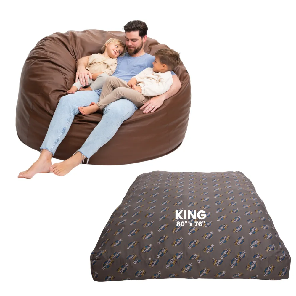 Ultimate Sack 6000: Convertible Bean Bag King Sized Cozy Sleeper