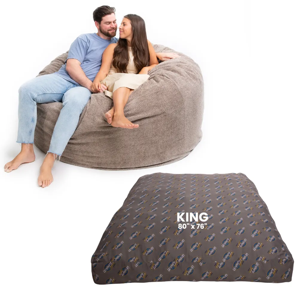 Ultimate Sack 6000: Convertible Bean Bag King Sized Cozy Sleeper