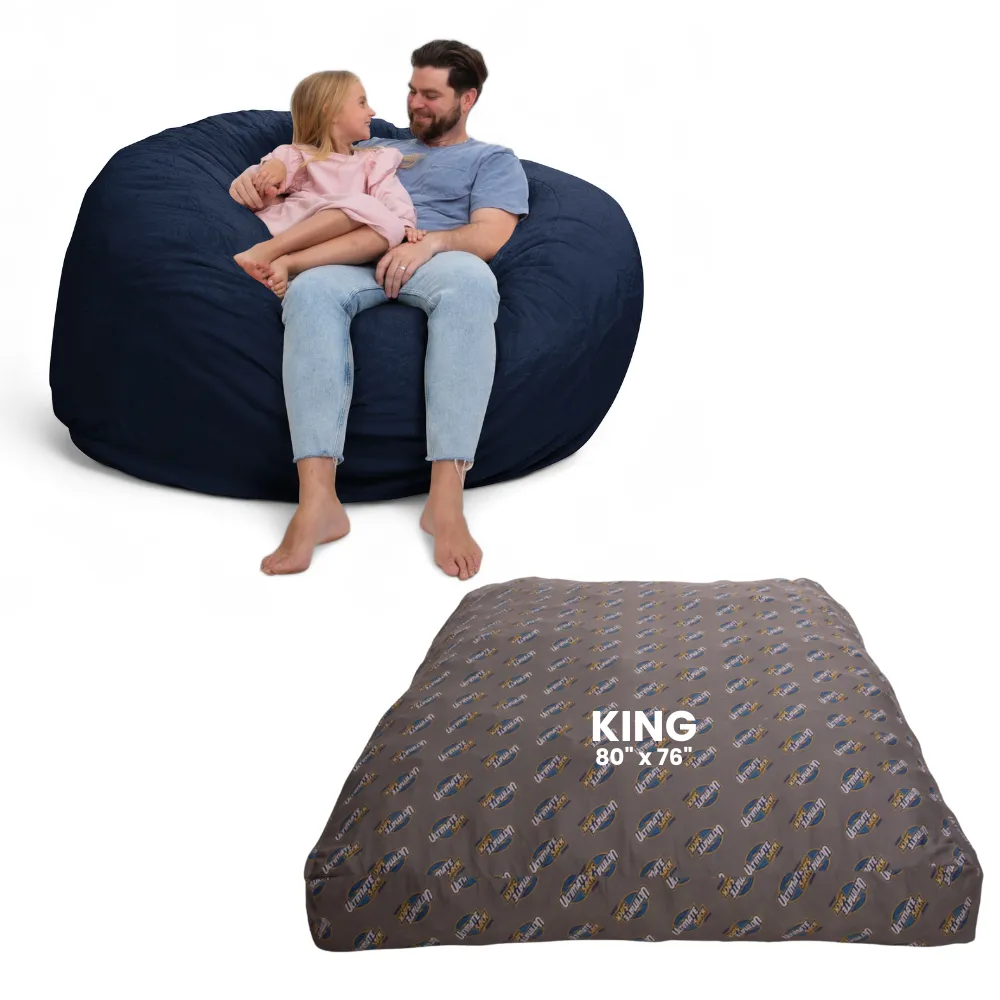 Ultimate Sack 6000: Convertible Bean Bag King Sized Cozy Sleeper