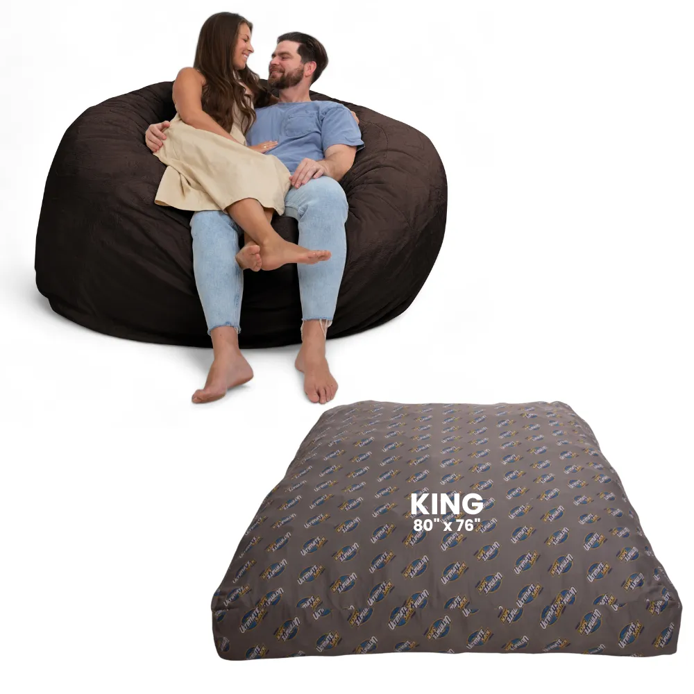 Ultimate Sack 6000: Convertible Bean Bag King Sized Cozy Sleeper