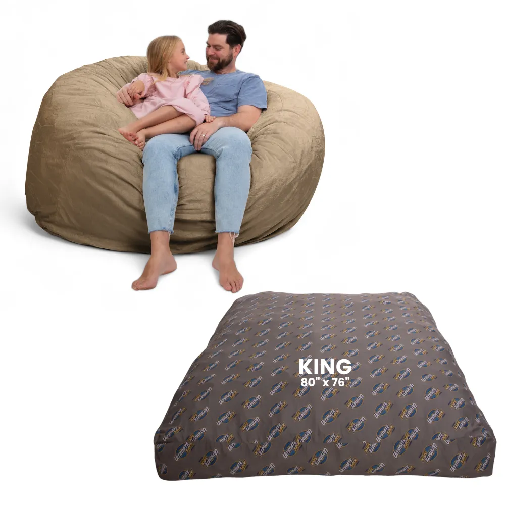 Ultimate Sack 6000: Convertible Bean Bag King Sized Cozy Sleeper