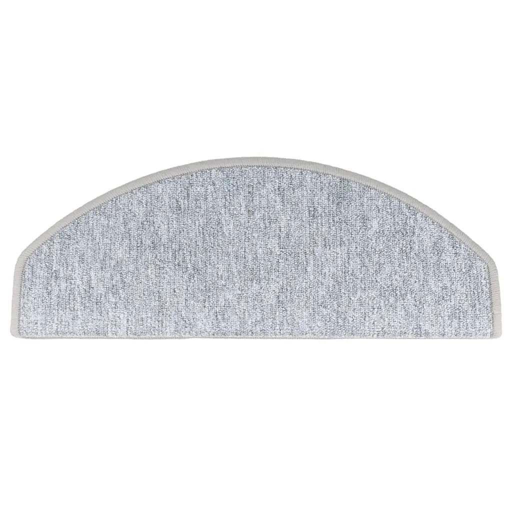 vidaXL Carpet Stair Treads 15 pcs Light Grey 65x24x4 cm