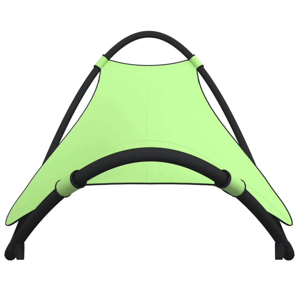 vidaXL Rocking Sun Lounger with Wheels Steel & Textilene Fabric Green