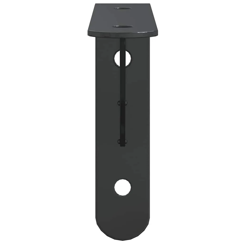 vidaXL Shelf Brackets 4 pcs 15x2.5x11.5 cm Black Stainless Steel