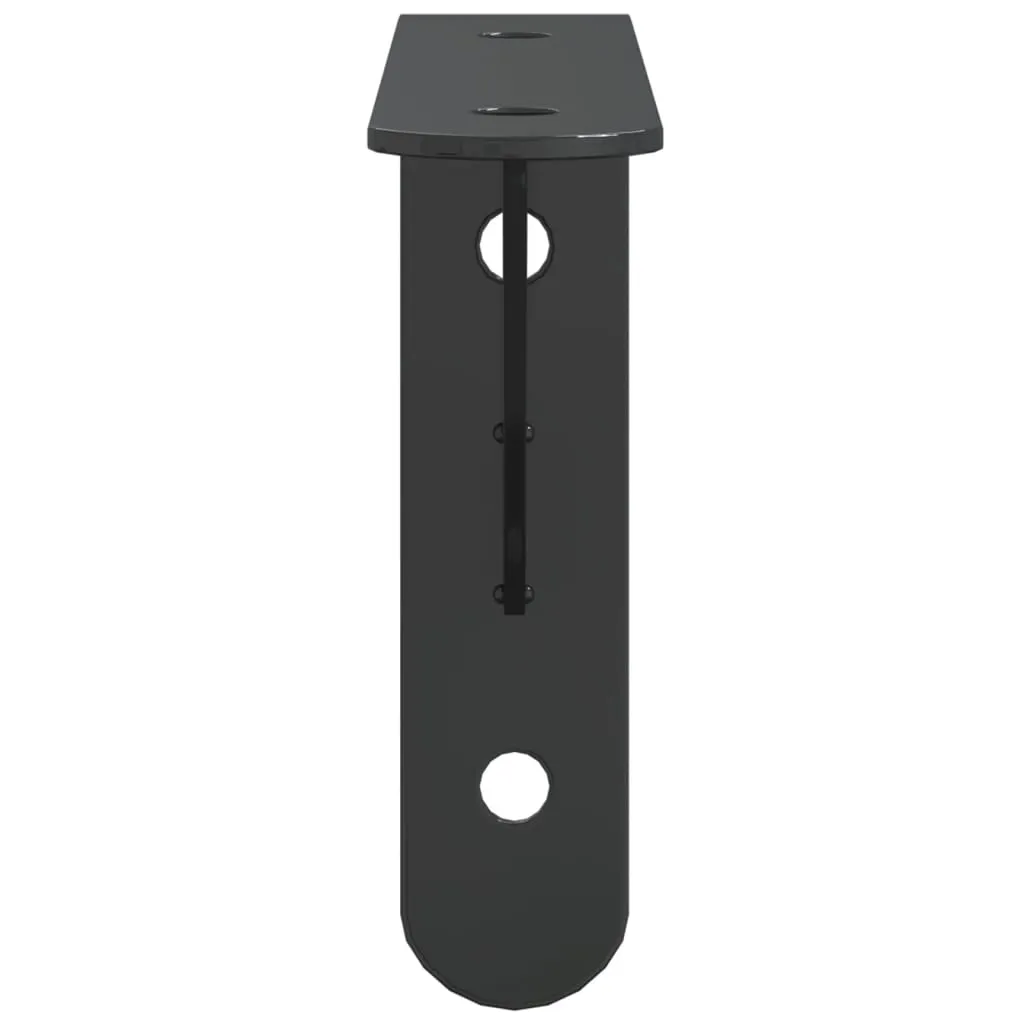 vidaXL Shelf Brackets 4 pcs 15x2.5x11.5 cm Black Stainless Steel