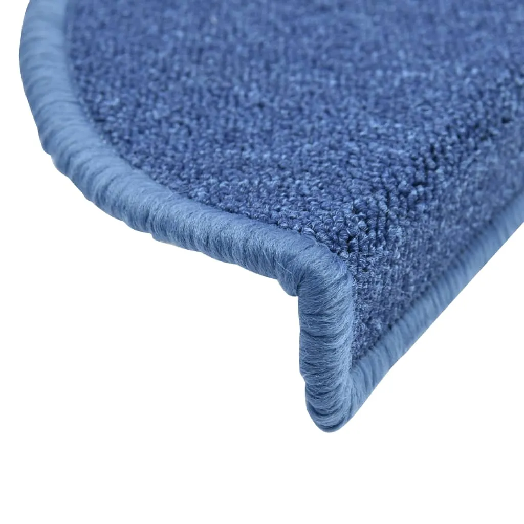 vidaXL Stair Mats 10 pcs 56x17x3 cm Blue