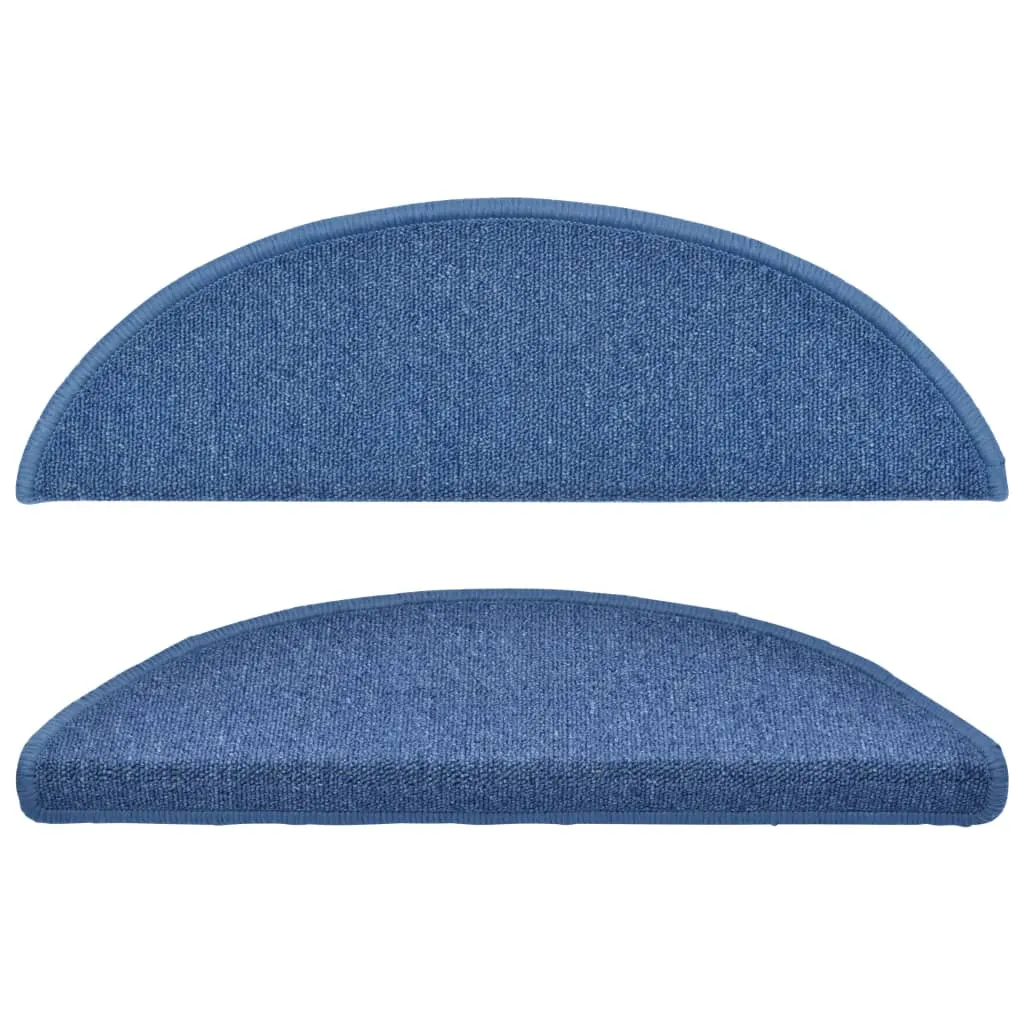 vidaXL Stair Mats 10 pcs 56x17x3 cm Blue